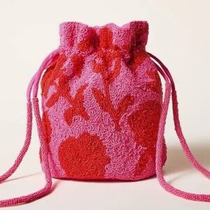 Kate Spade New York Drawstring Bucket Bag - Floral Pink and Red Bag - NWT 🌺